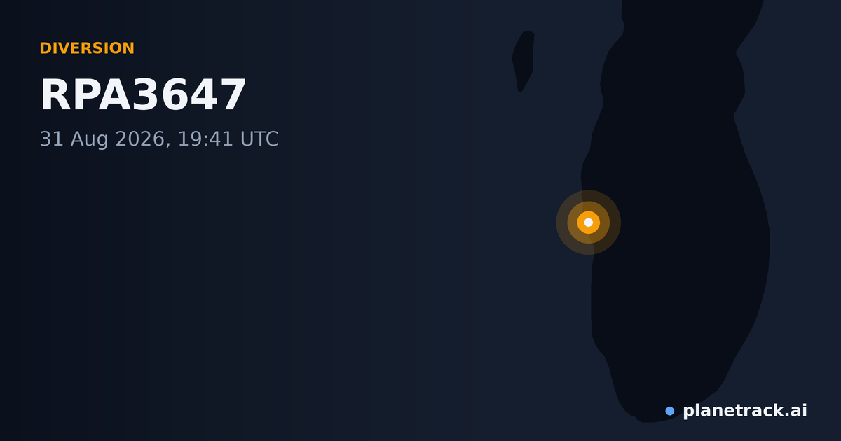 Map of where RPA3647's diversion happened