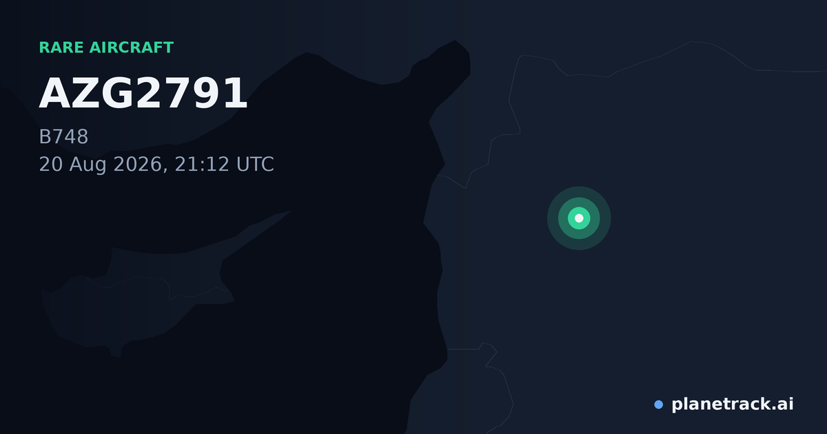 Map of where AZG2791's rare aircraft happened