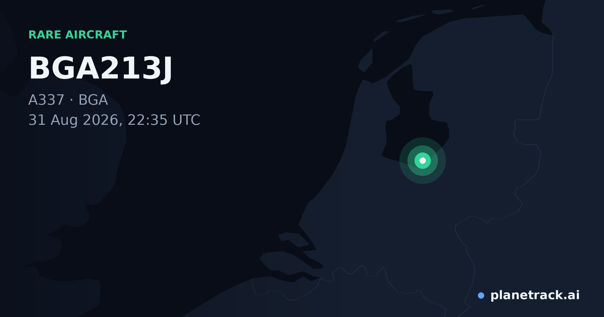 Map of where BGA213J's rare aircraft happened