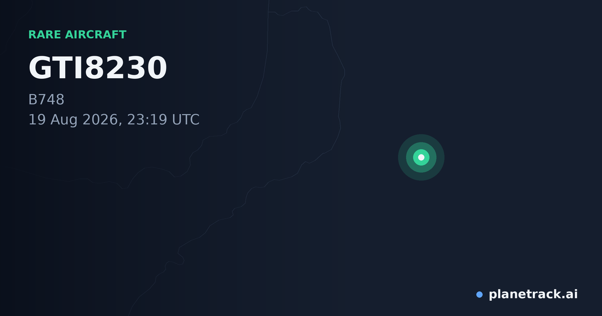 Map of where GTI8230's rare aircraft happened