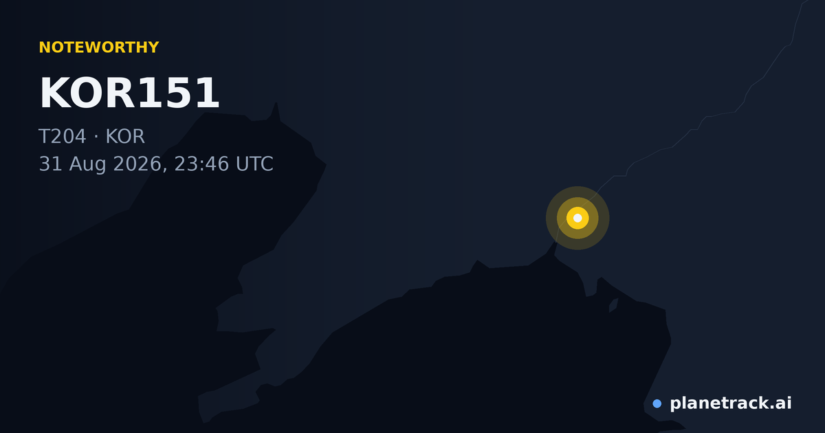 Map of where KOR151's special aircraft happened