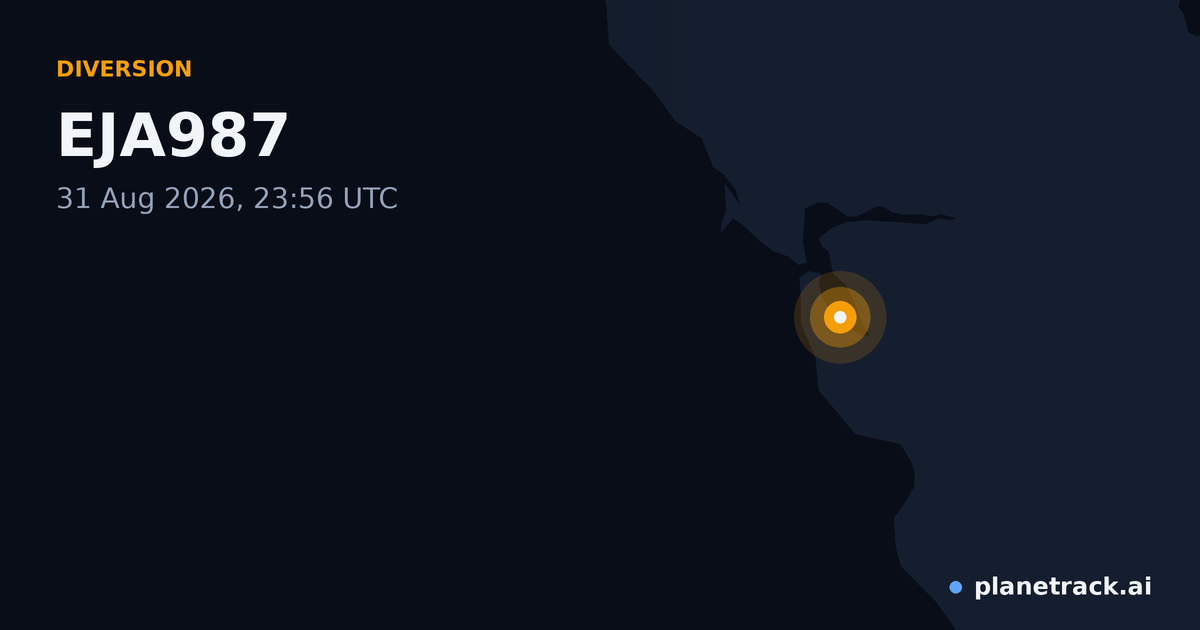 Map of where EJA987's diversion happened