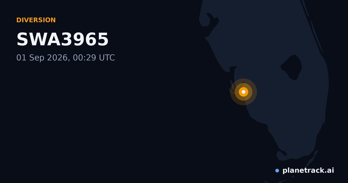 Map of where SWA3965's diversion happened