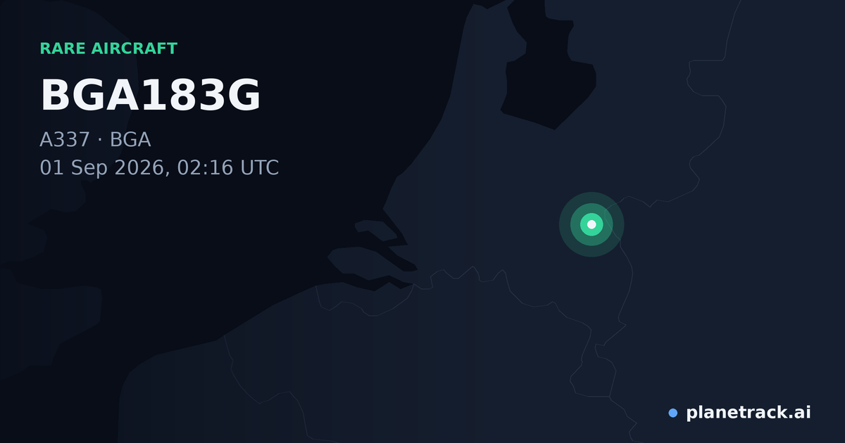 Map of where BGA183G's rare aircraft happened