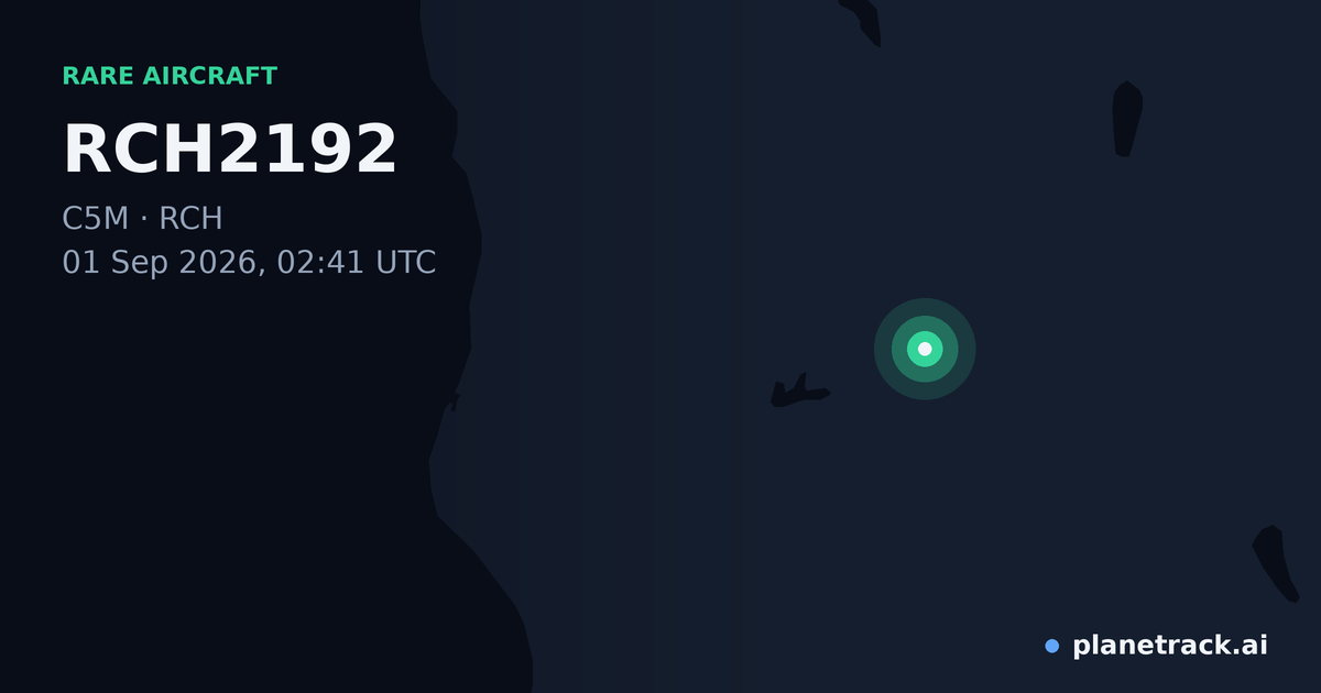Map of where RCH2192's rare aircraft happened