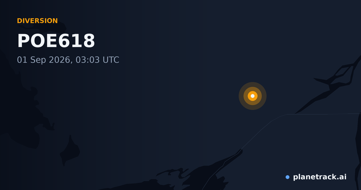 Map of where POE618's diversion happened