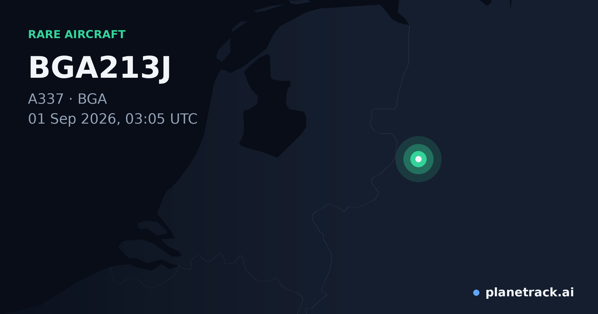 Map of where BGA213J's rare aircraft happened