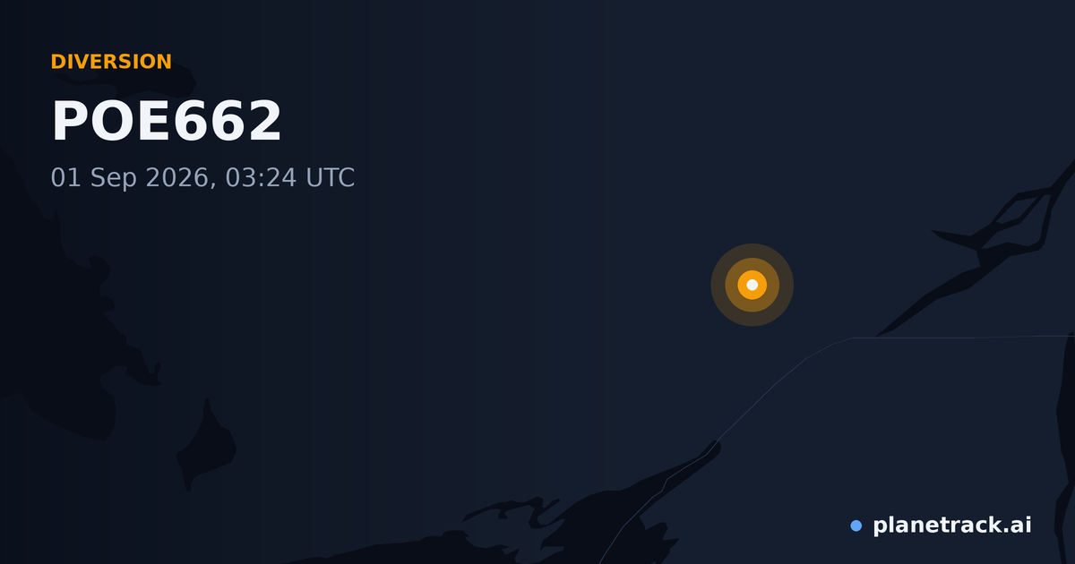 Map of where POE662's diversion happened
