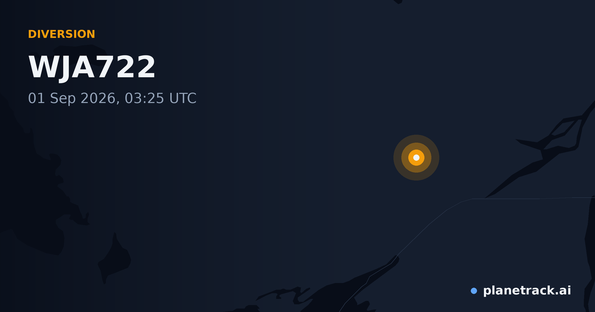 Map of where WJA722's diversion happened