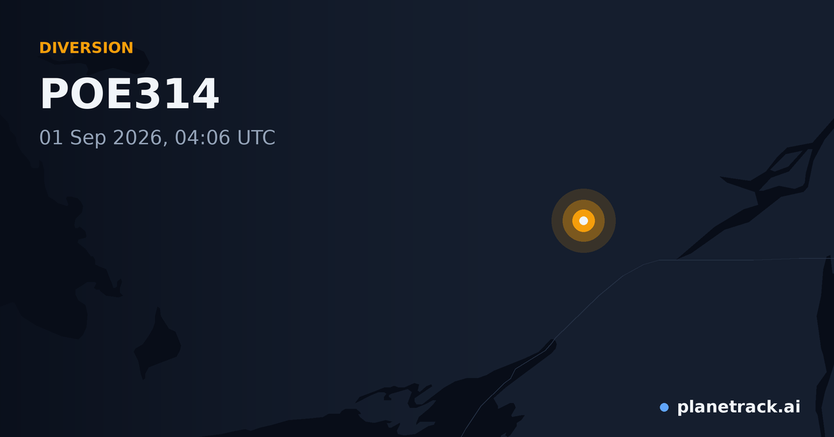 Map of where POE314's diversion happened