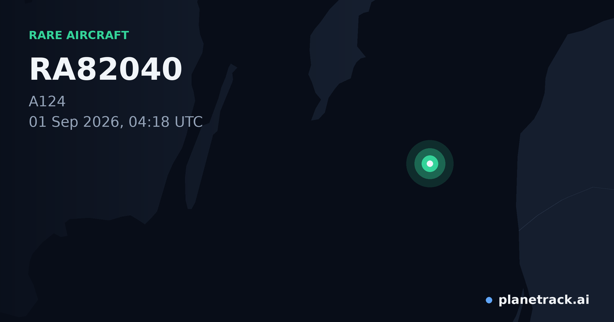 Map of where RA82040's rare aircraft happened