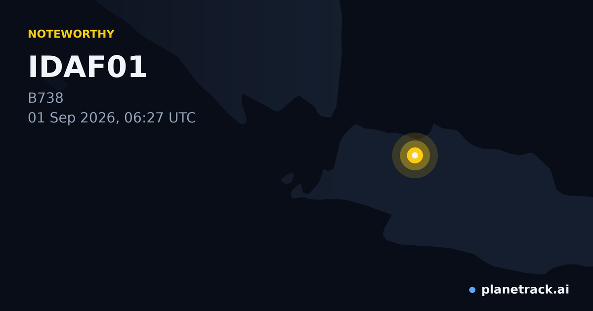 Map of where IDAF01's special aircraft happened