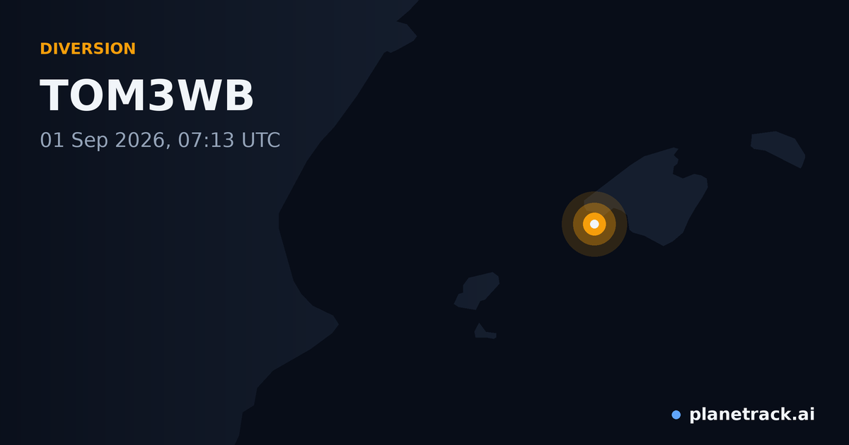 Map of where TOM3WB's diversion happened
