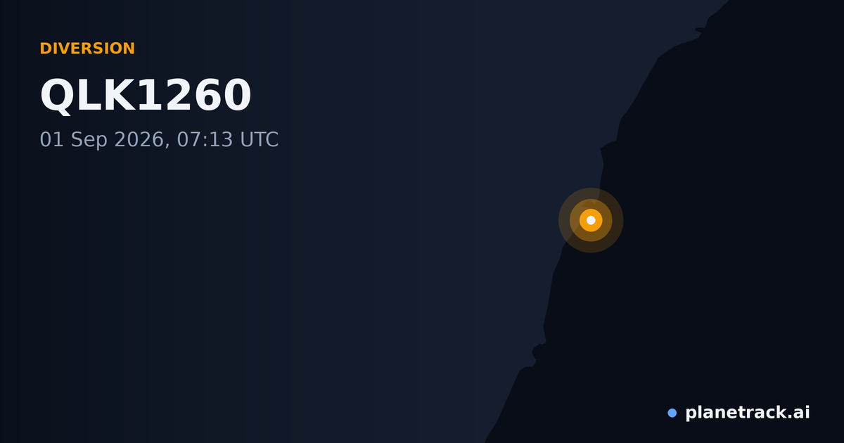 Map of where QLK1260's diversion happened