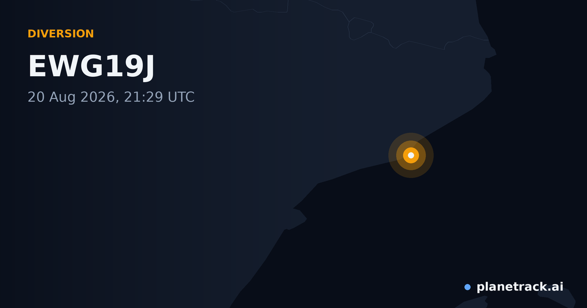 Map of where EWG19J's diversion happened