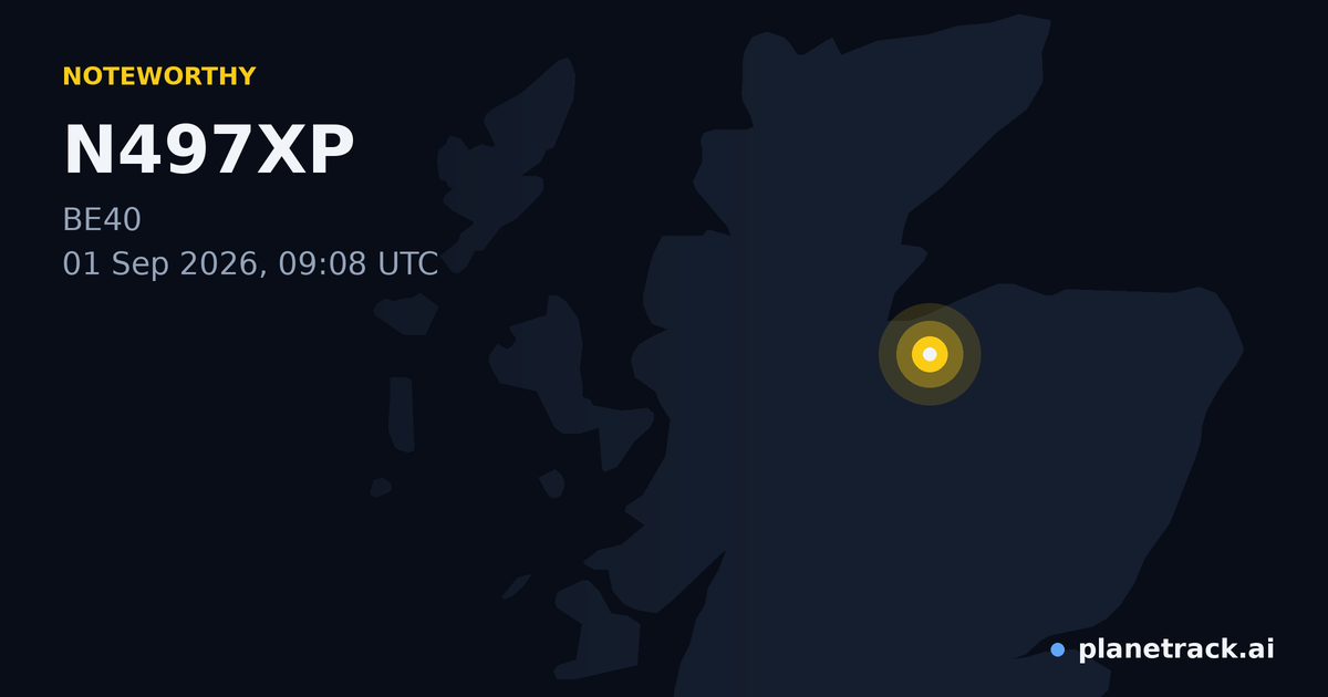 Map of where N497XP's special aircraft happened