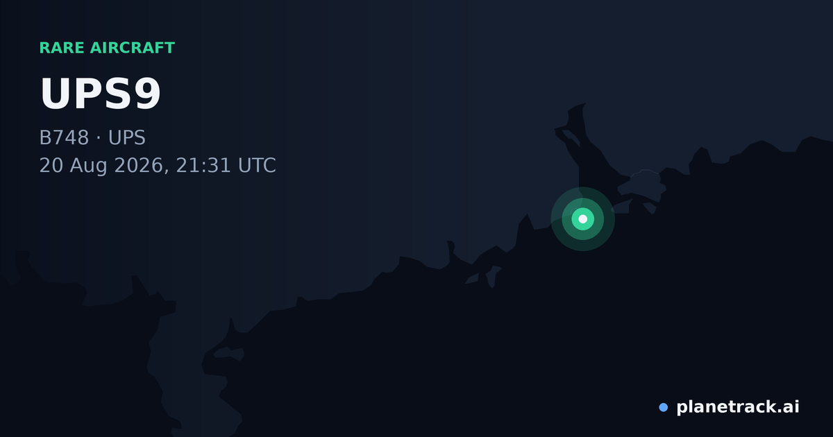 Map of where UPS9's rare aircraft happened