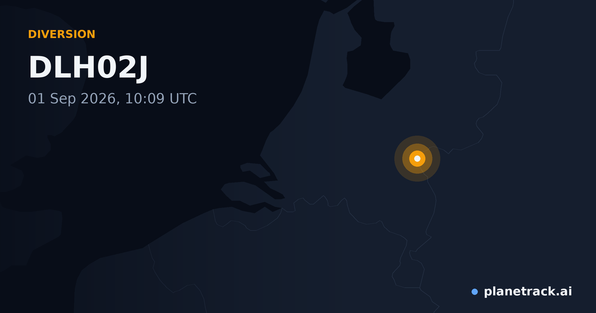 Map of where DLH02J's diversion happened
