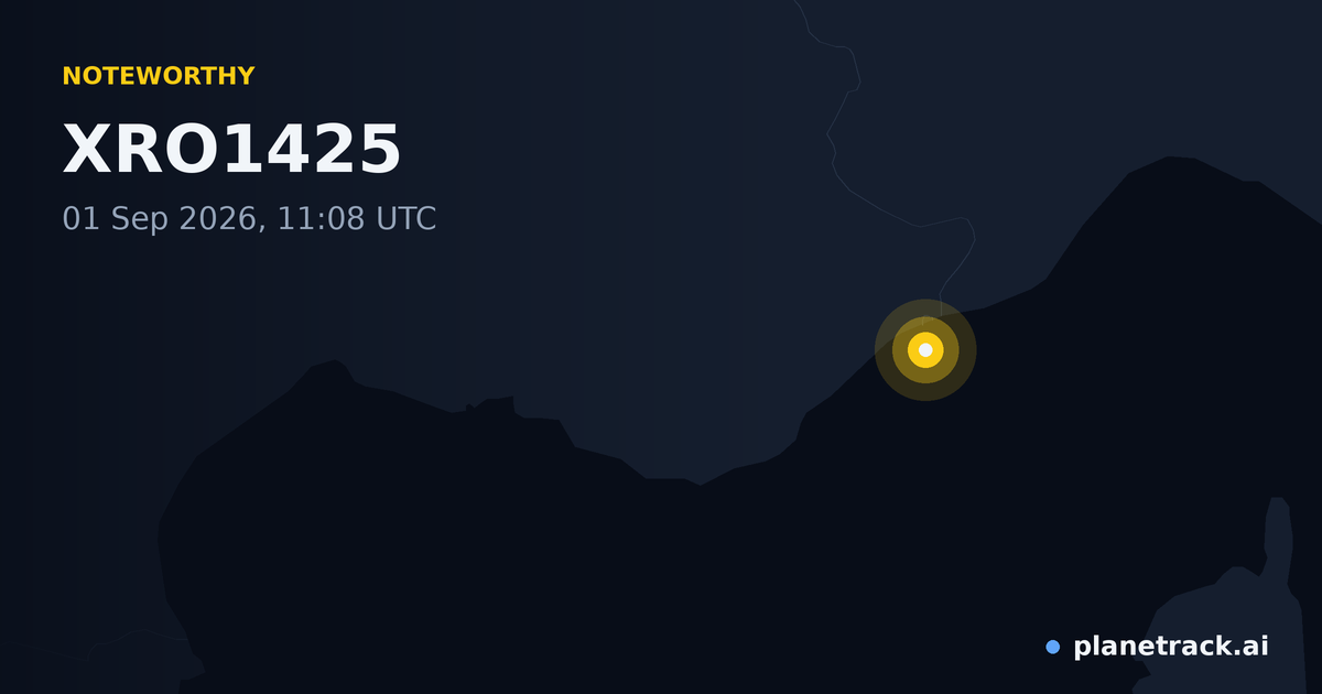 Map of where XRO1425's special aircraft happened