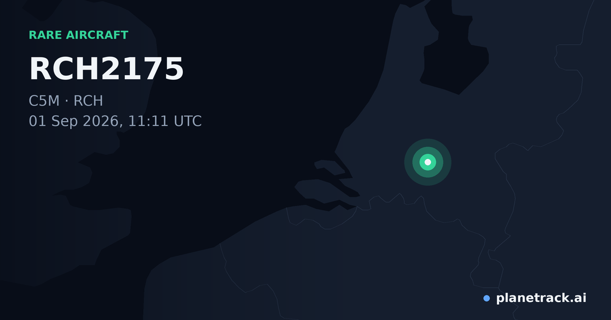 Map of where RCH2175's rare aircraft happened