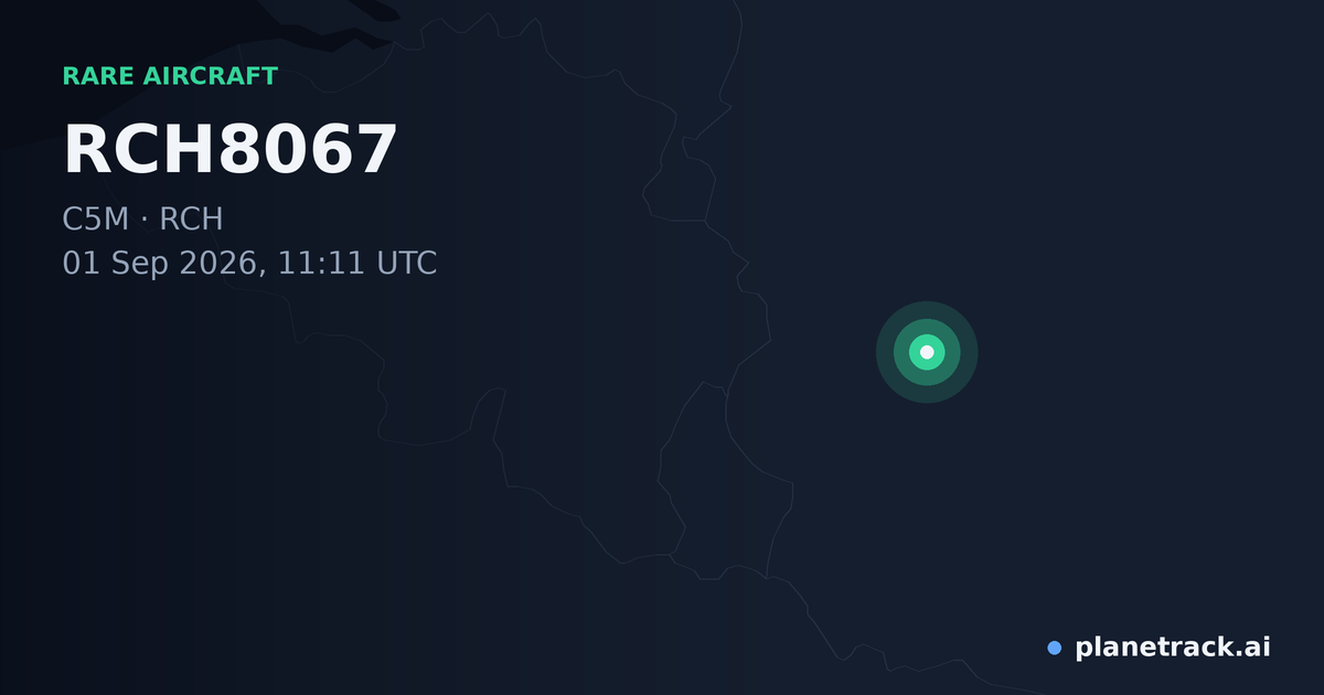 Map of where RCH8067's rare aircraft happened