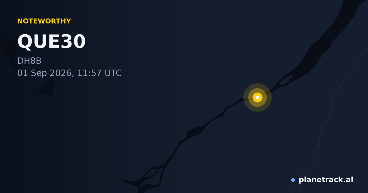 Map of where QUE30's special aircraft happened