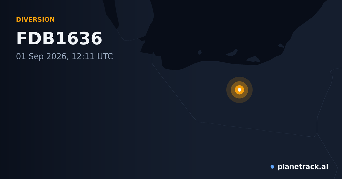 Map of where FDB1636's diversion happened
