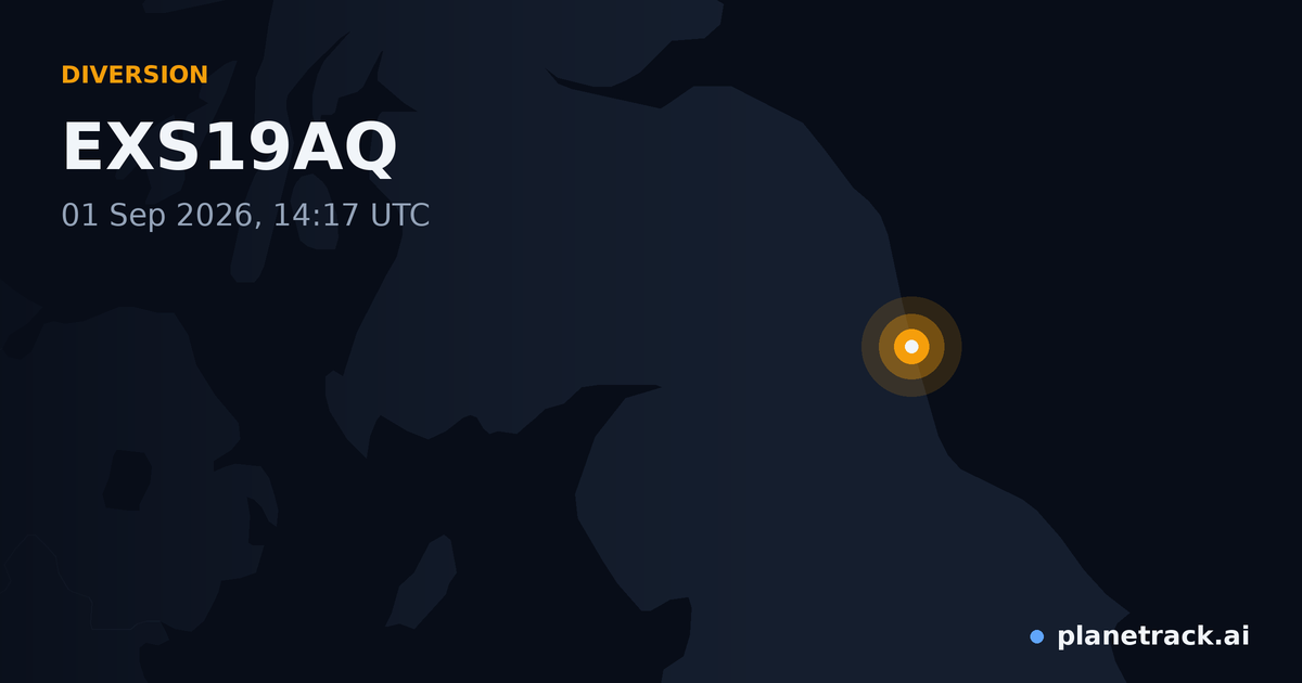 Map of where EXS19AQ's diversion happened