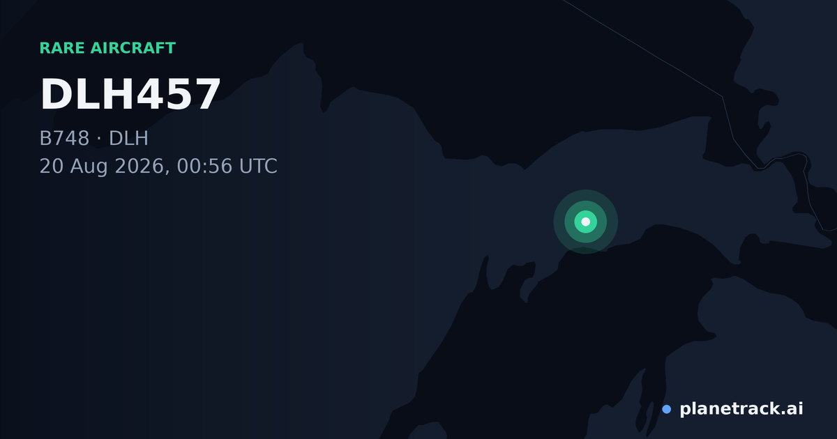 Map of where DLH457's rare aircraft happened
