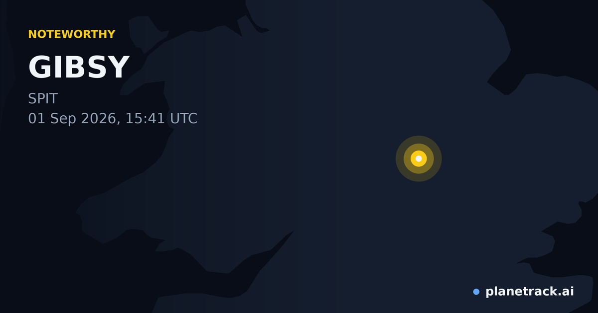 Map of where GIBSY's special aircraft happened