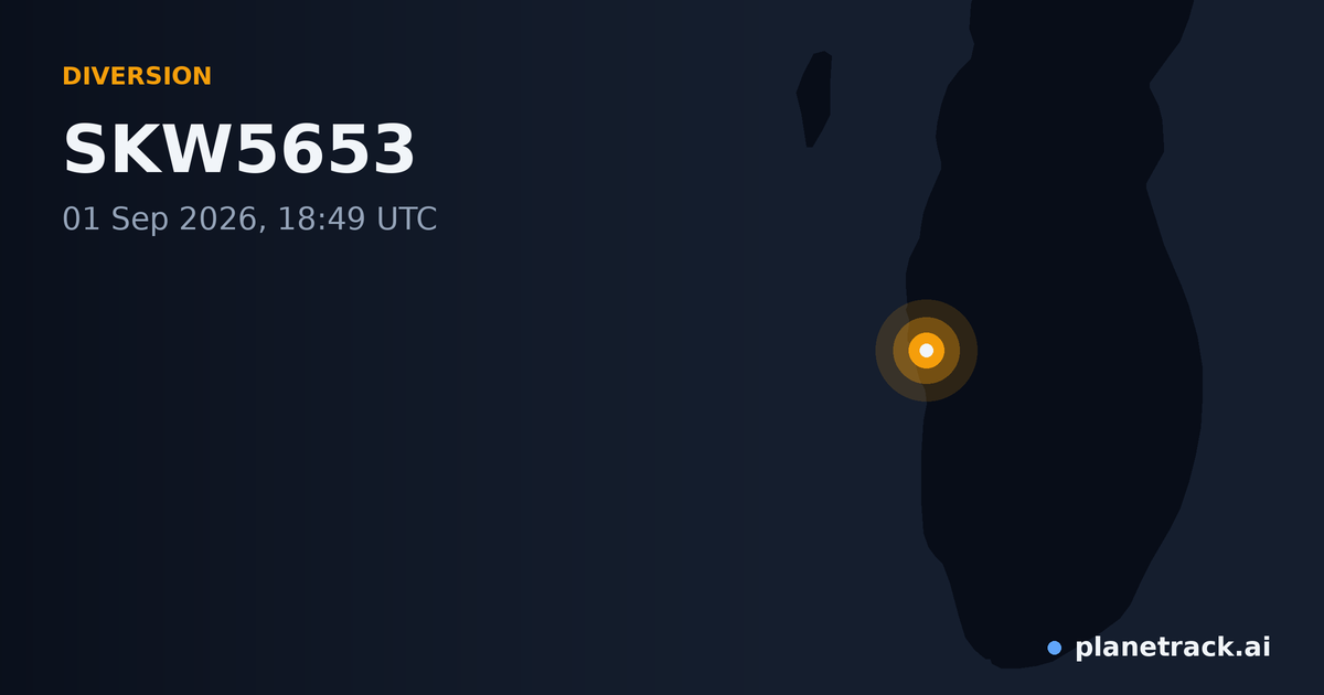 Map of where SKW5653's diversion happened