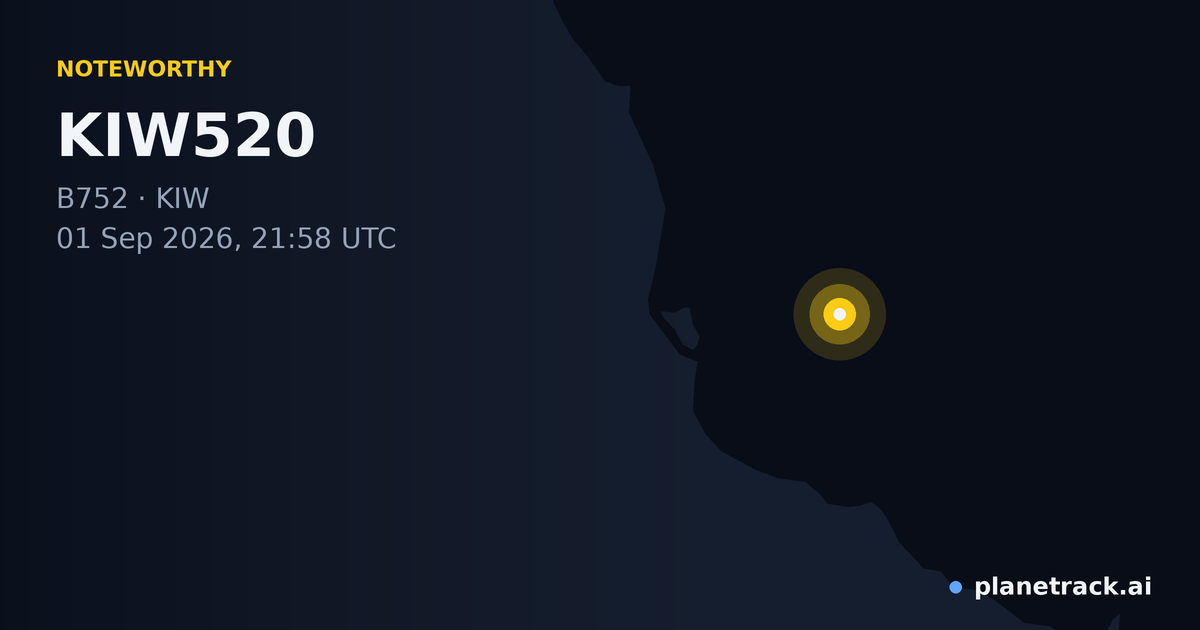 Map of where KIW520's special aircraft happened