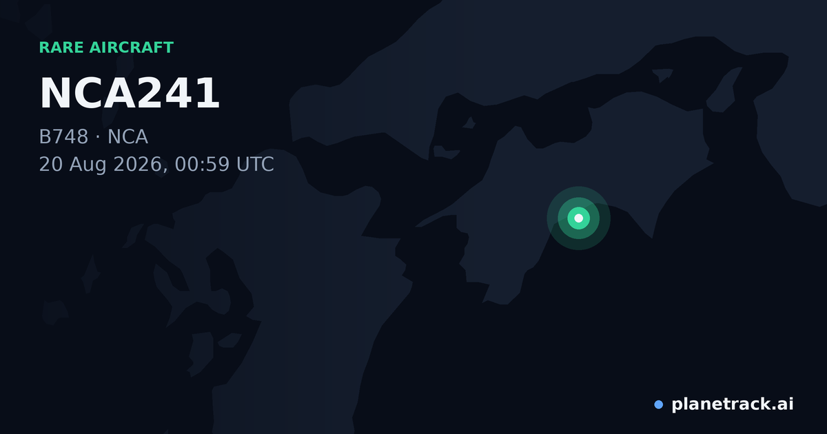 Map of where NCA241's rare aircraft happened