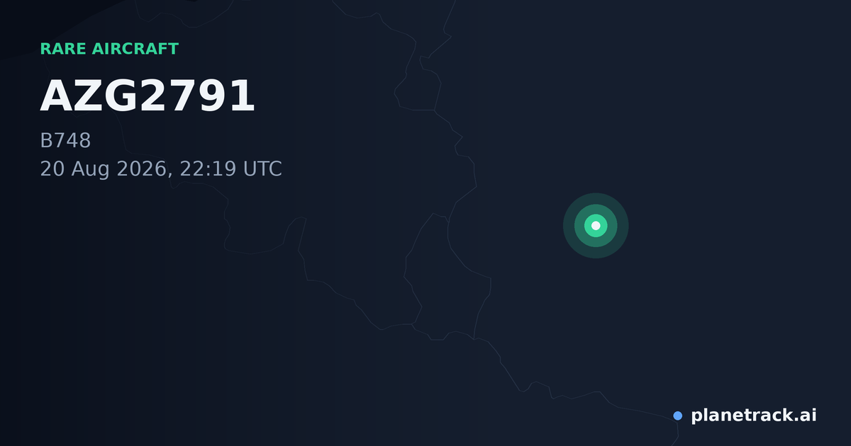Map of where AZG2791's rare aircraft happened