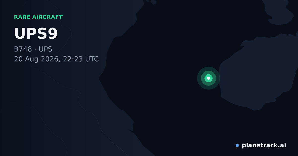 Map of where UPS9's rare aircraft happened