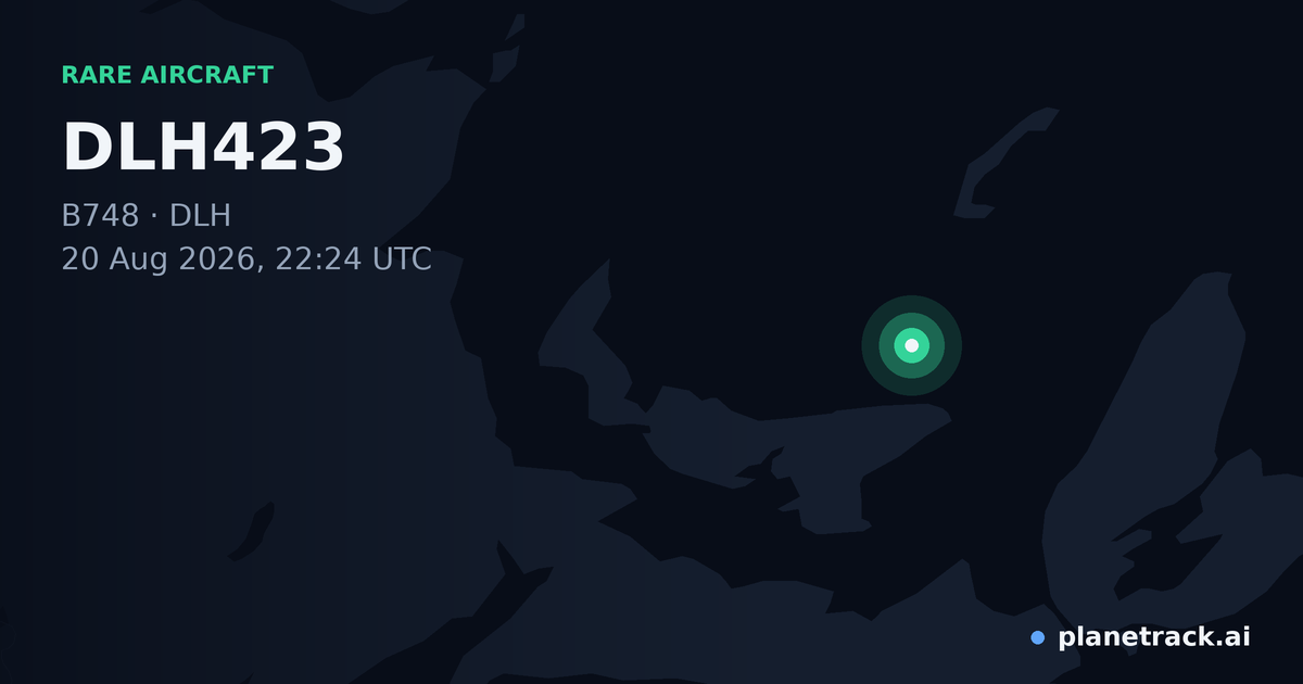 Map of where DLH423's rare aircraft happened