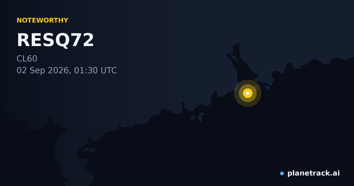 Map of where RESQ72's special aircraft happened