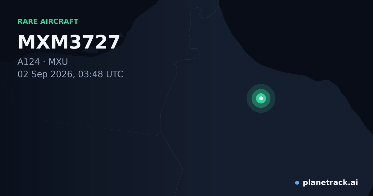 Map of where MXM3727's rare aircraft happened