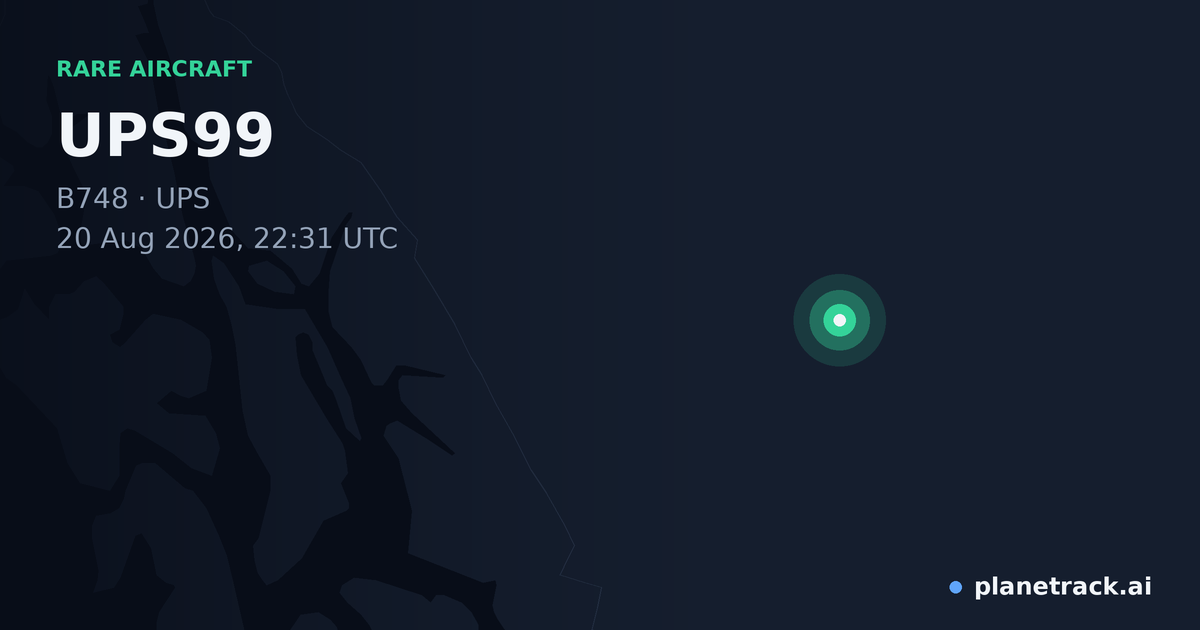 Map of where UPS99's rare aircraft happened