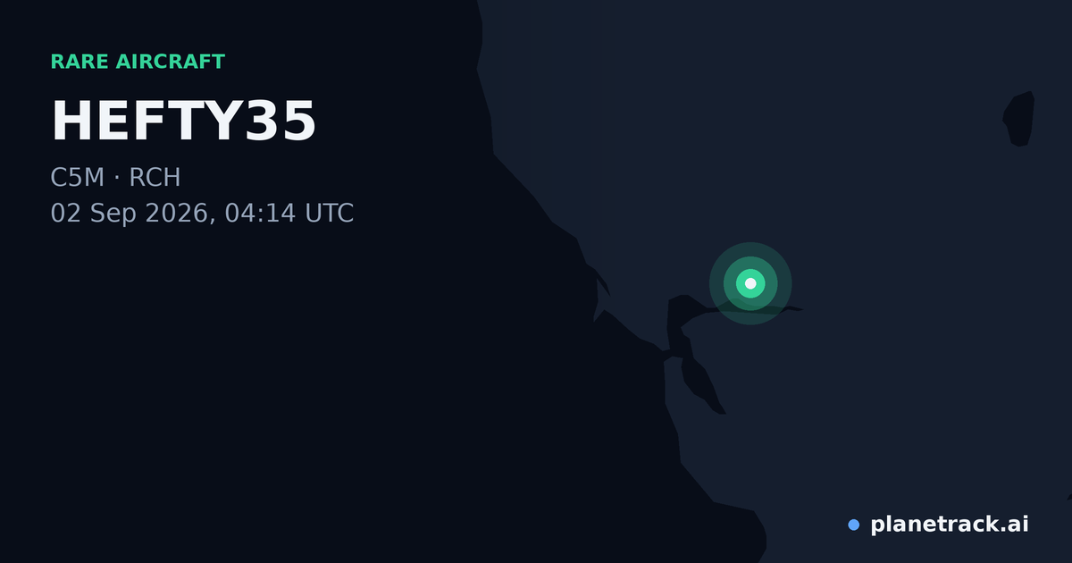 Map of where HEFTY35's rare aircraft happened