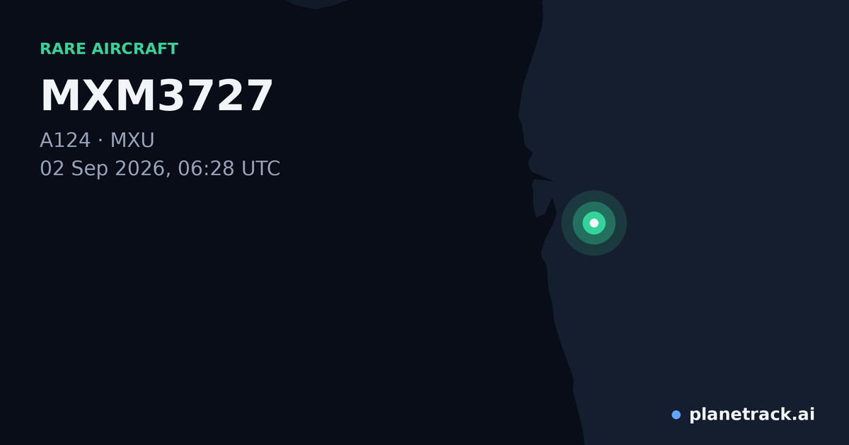 Map of where MXM3727's rare aircraft happened