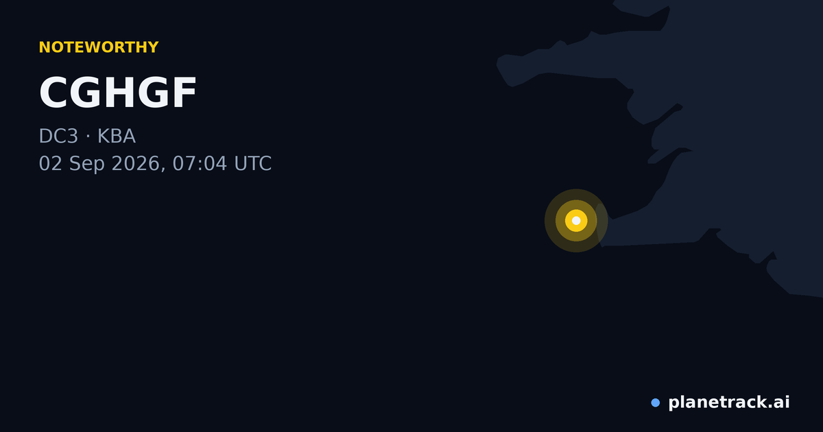 Map of where CGHGF's special aircraft happened