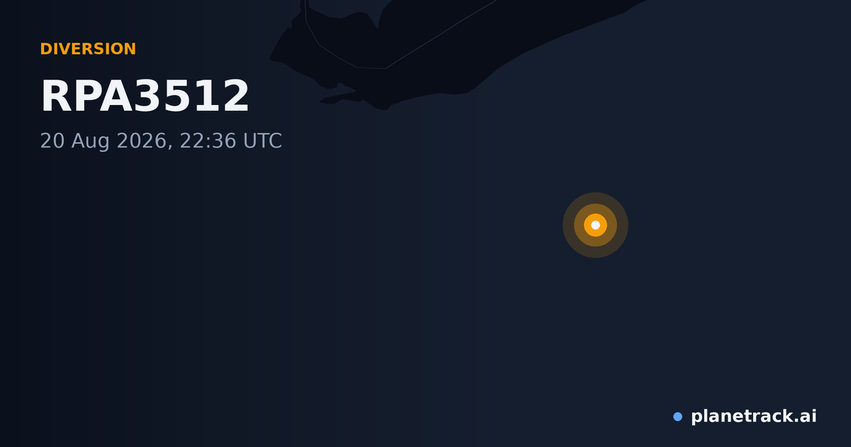 Map of where RPA3512's diversion happened