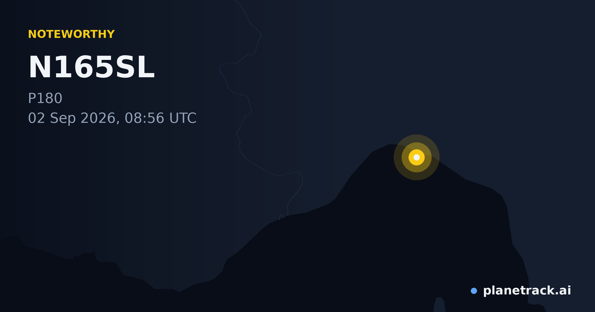 Map of where N165SL's special aircraft happened