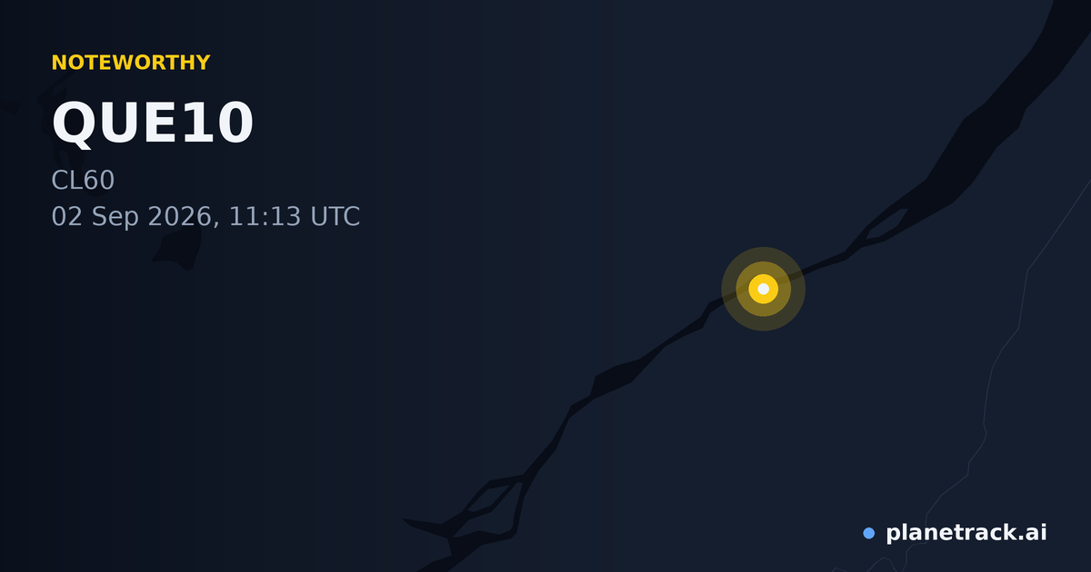 Map of where QUE10's special aircraft happened