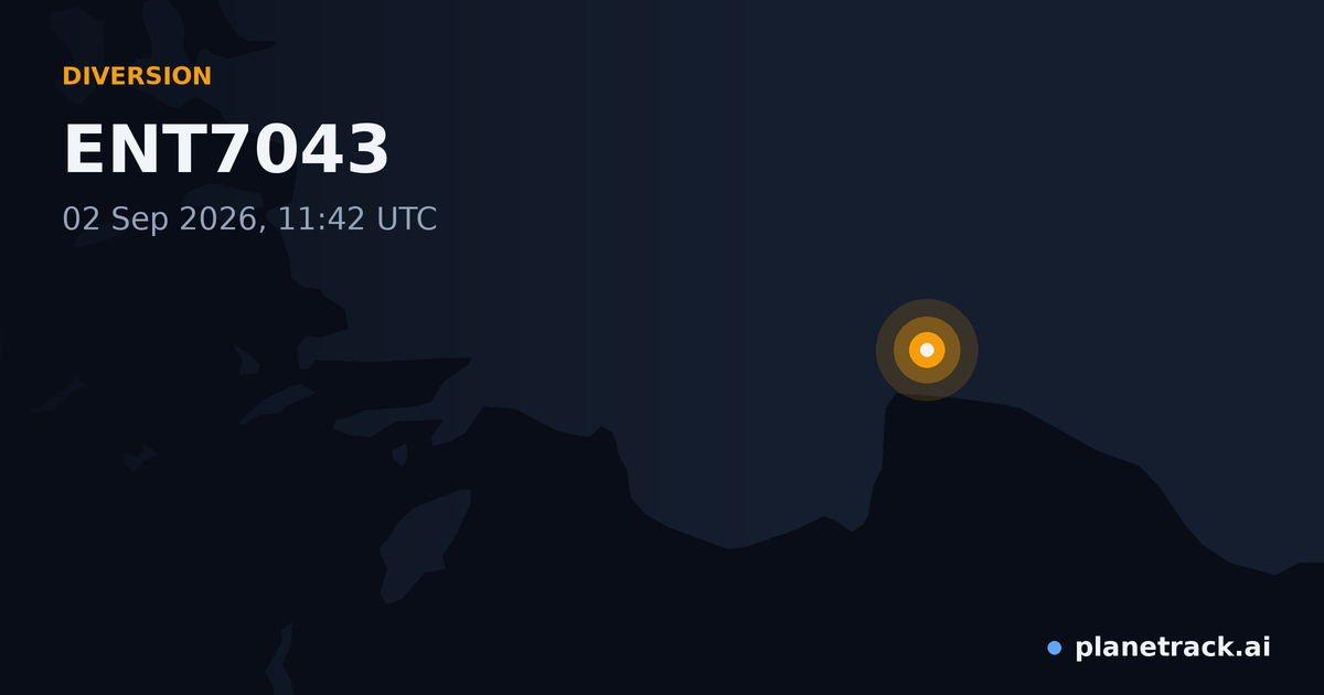 Map of where ENT7043's diversion happened