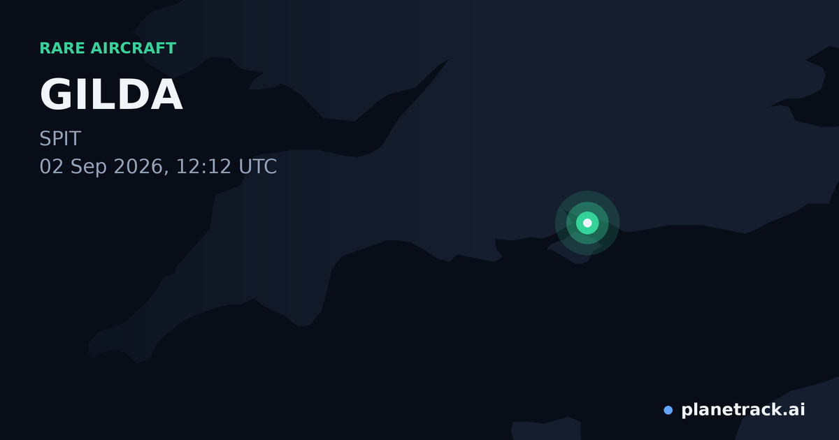 Map of where GILDA's rare aircraft happened