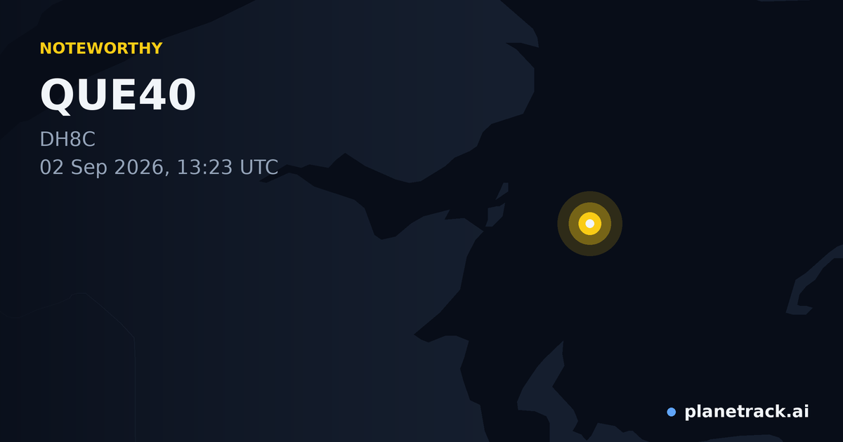 Map of where QUE40's special aircraft happened