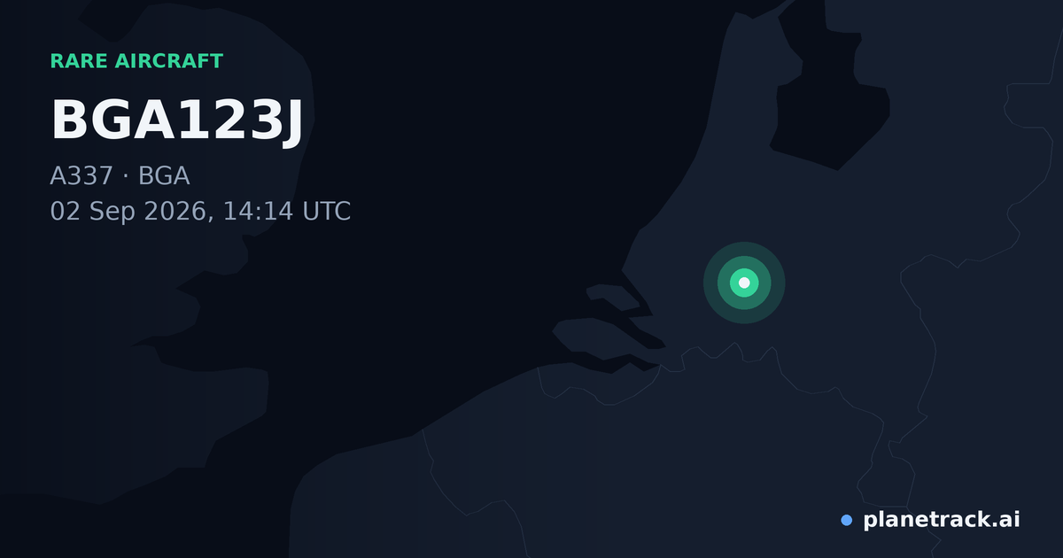 Map of where BGA123J's rare aircraft happened