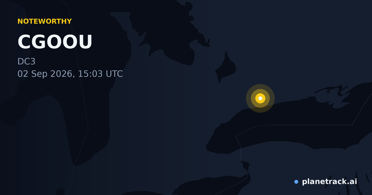 Map of where CGOOU's special aircraft happened